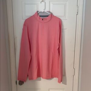 3 Men’s J Crew Factory Quartet-Zip Pullovers - Coral, Navy and Green